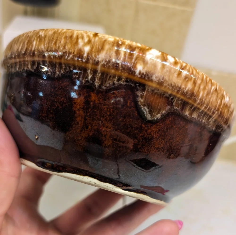Kathy‎ Kale vintage stoneware oven proof chocolate drip glaze 5